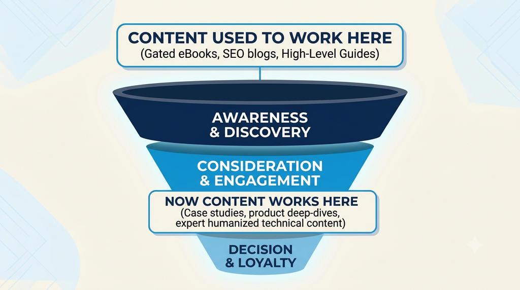 Content marketing’s main role is now between MoFu and BoFu